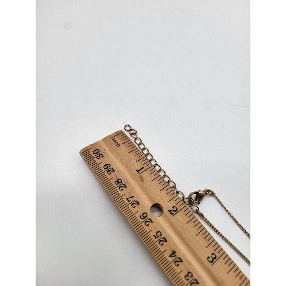 OTAZU Women's Gold Tone Rhinestone Pendant Necklace Dagger Pendulum Triangle - Picture 5 of 10